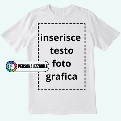T-shirt unisex per bambini 100% cotone 150 g personalizzabile con stampa Dtf - YLORESHOP