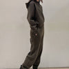 Autumn And Winter New Wool Cotton Blended Knitted Hooded Sweater Sports Suit - YLORESHOP