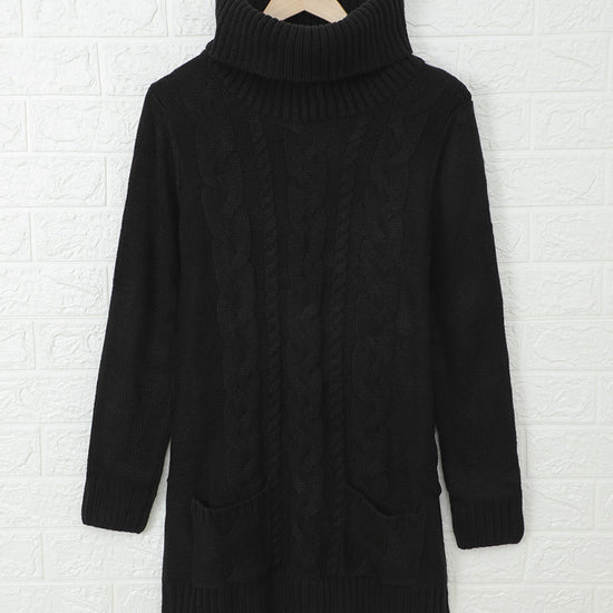 Solid Color Long-sleeved Turtleneck Knitted Sweater - YLORESHOP