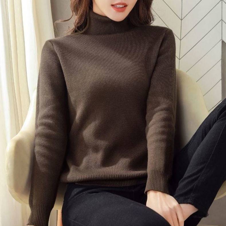 Fleece-lined Thick Turtleneck Sweater Women - YLORESHOP