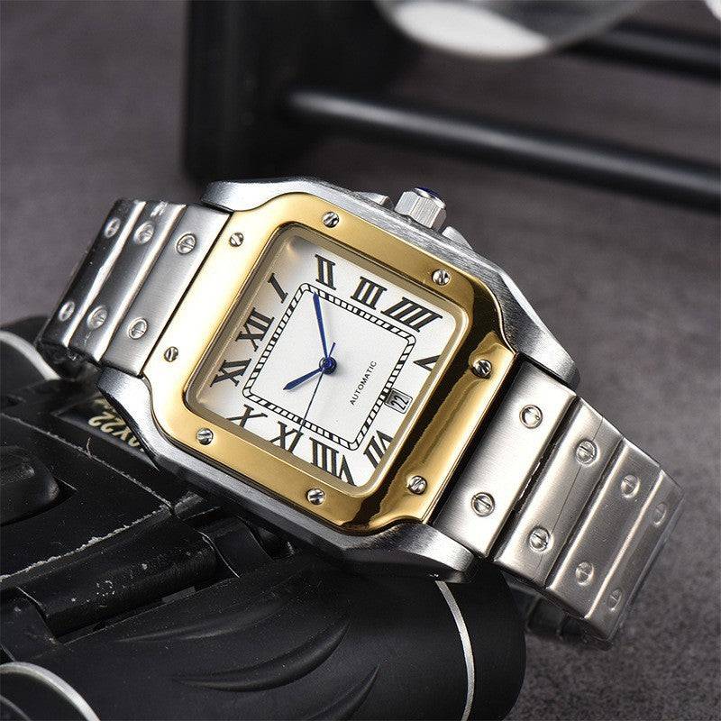 Men's 3-pin Quartz Square All-steel Watch - YLORESHOP