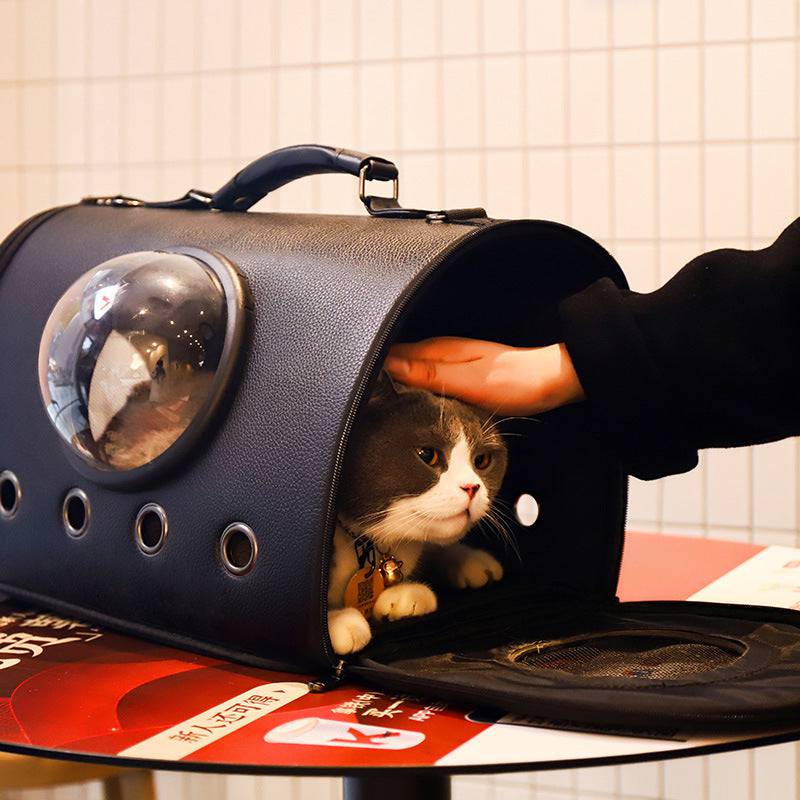 Capsula spaziale per borsa per gatti per uscire e diagonale portatile portatile di grande capacità