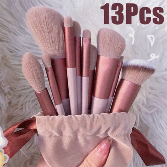 13Pcs Makeup Brush Set Make Up Concealer Brush Blush Powder Brush Eye Shadow Highlighter Foundation Brush Cosmetic Beauty Tools - YLORESHOP