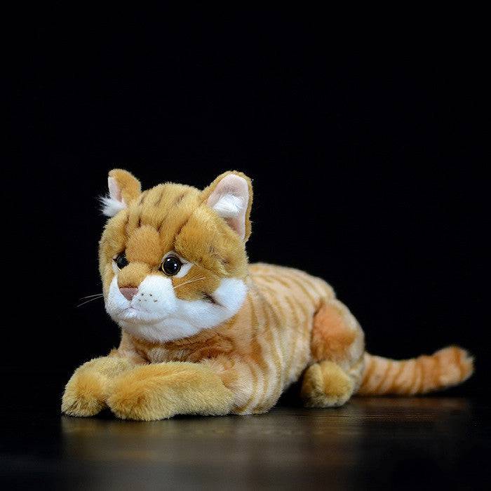 Crouching Cute Tiger Print Cat Simulation Doll - YLORESHOP