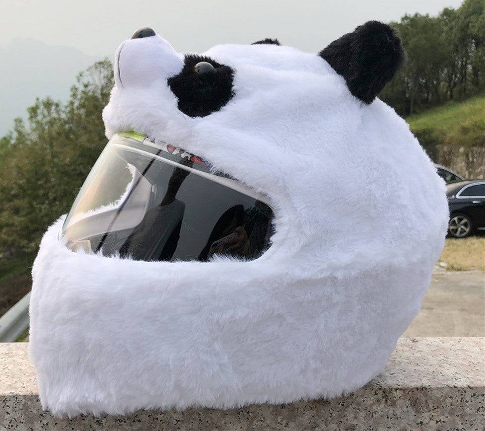 Casco di protezione copricapo casco integrale cartone animato peluche panda rana cucciolo svelato casco auto sportiva