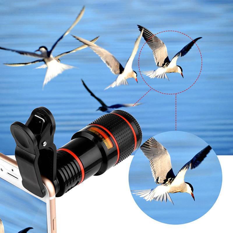 Zoom Mobile Phone Clip-On Retractable Telescope Camera Lens For Galaxy S3 S4 S5 S6 S7 Edge Phone