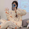Cute Bear Round Neck Long Sleeve Winter Can Be Outerwear Homewear Suit - YLORESHOP