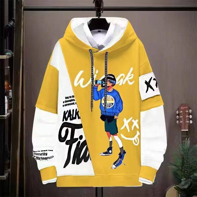 Men's Sweater Men's Printed Stitching Hoodie