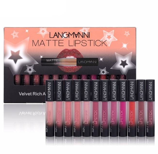 Matte Lipstick Waterproof Long-lasting Velvet Lipstick Set - YLORESHOP