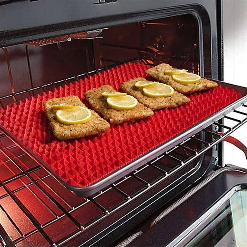 Non-Stick Silicone Pyramid Cooking Mat Baking Mat With Grid Versatile Oven BBQ Cooking Mat Heat-Resistant Mat Kitchen Tools Kitchen Gadgets - YLORESHOP