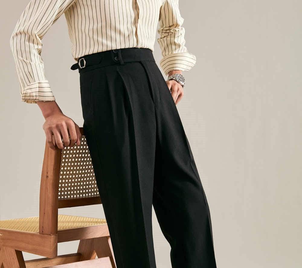 Pantaloni da abito drappeggiati avanzati casual da lavoro