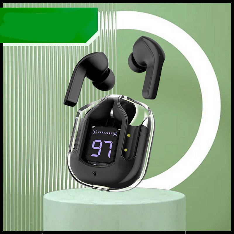 Nuovo mini auricolare Bluetooth wireless trasparente Display digitale Riduzione del rumore ENC Vera musica sportiva wireless