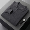 Maglione in cashmere con risvolto da uomo, maglietta