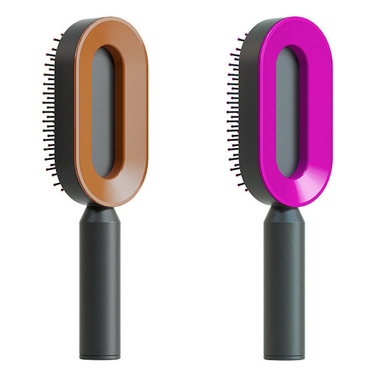 Self Cleaning Hair Brush For Women One-key Cleaning Hair Loss Airbag Massage Scalp Comb Anti-Static Hairbrush - YLORESHOP