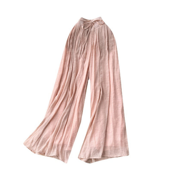 Thin Slimming High Waist Chiffon Pants Loose Casual Pants - YLORESHOP