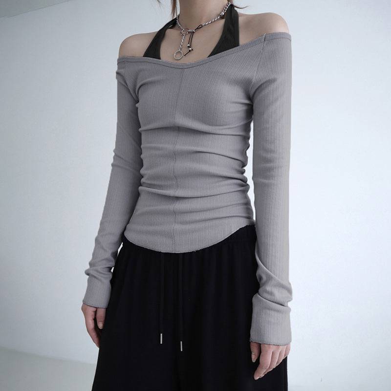 Harajuku Style Casual Versatile Bottoming Top Women