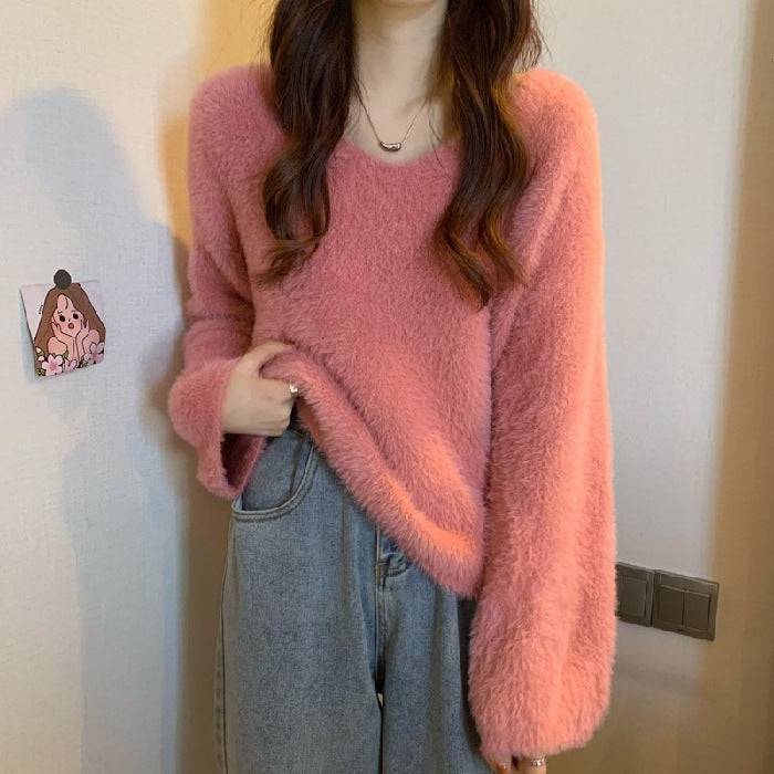 Sweet Fashion Loose Cool Knitwear For Women