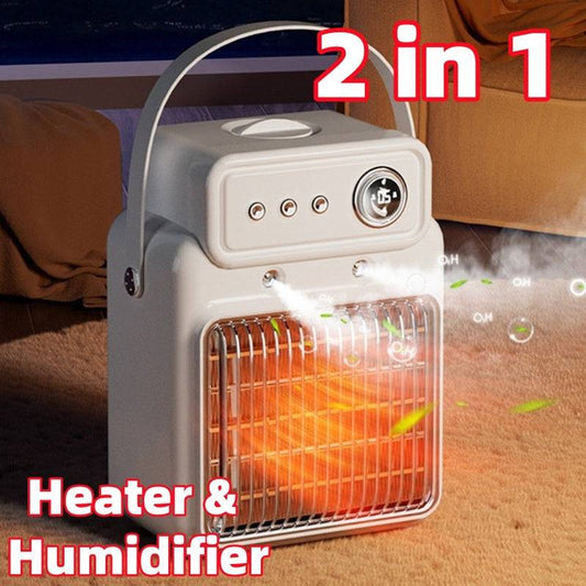 1200W 2 In 1 Efficient Room Heater Humidifying Table Heater Overheating Protections Heater Indoor Heater Suitable For Offices - YLORESHOP