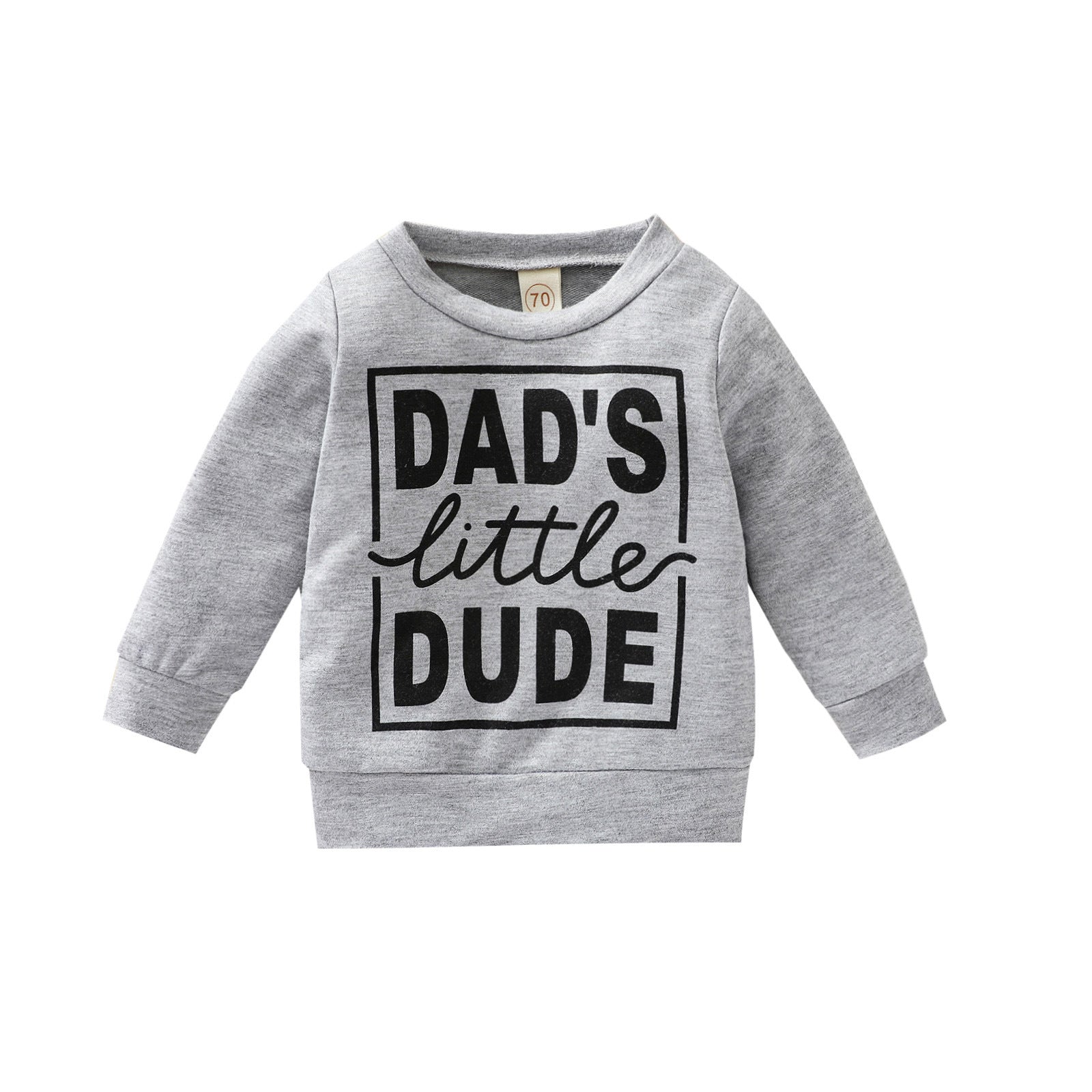 Boys Polyester Letter Grey Sweatshirt Top - YLORESHOP