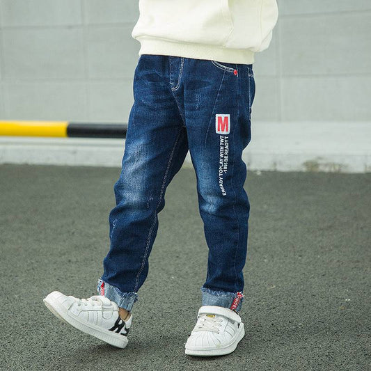 Jeans alla moda per ragazzi, bambini, stile coreano, pantaloni lunghi