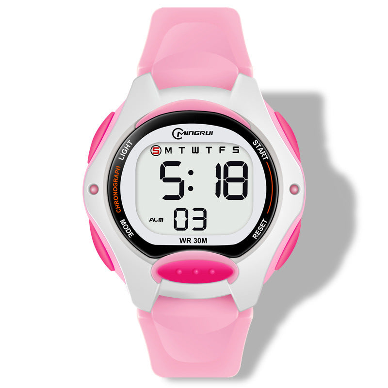 Electronic Watch Girls' Sports Waterproof Luminous Alarm Clock Exam - YLORESHOP