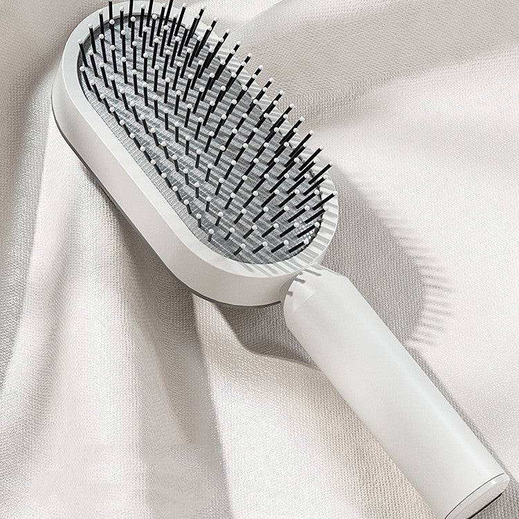 Self Cleaning Hair Brush For Women One-key Cleaning Hair Loss Airbag Massage Scalp Comb Anti-Static Hairbrush - YLORESHOP