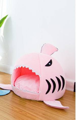 Creative Dual-Purpose Shark Pet Bed Small Dogs And Cats Warm Pet Bed - YLORESHOP