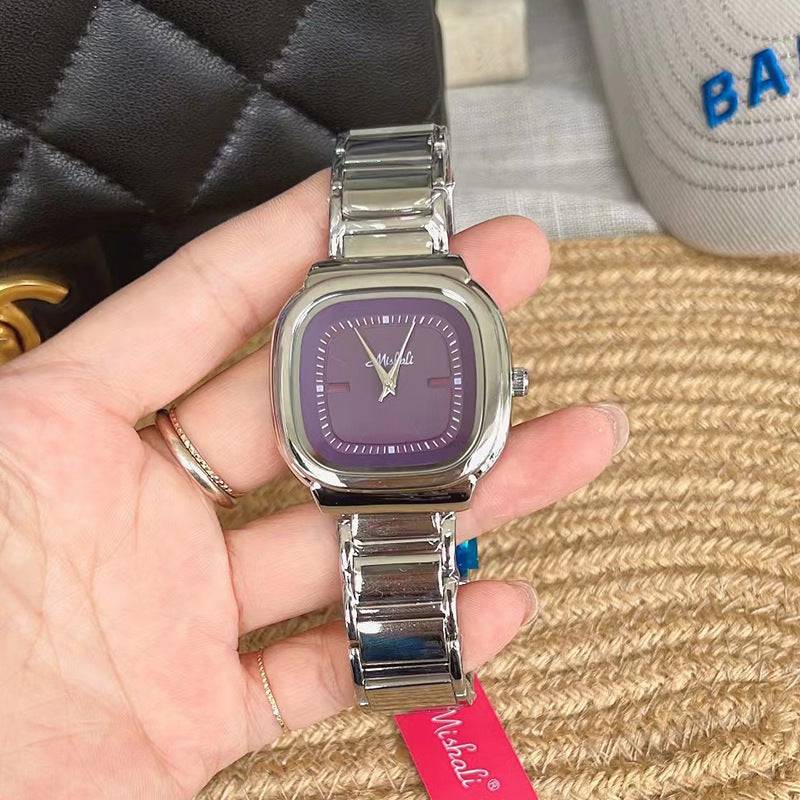 Square Steel Belt Retro Large Dial Women's Simple Watch - YLORESHOP