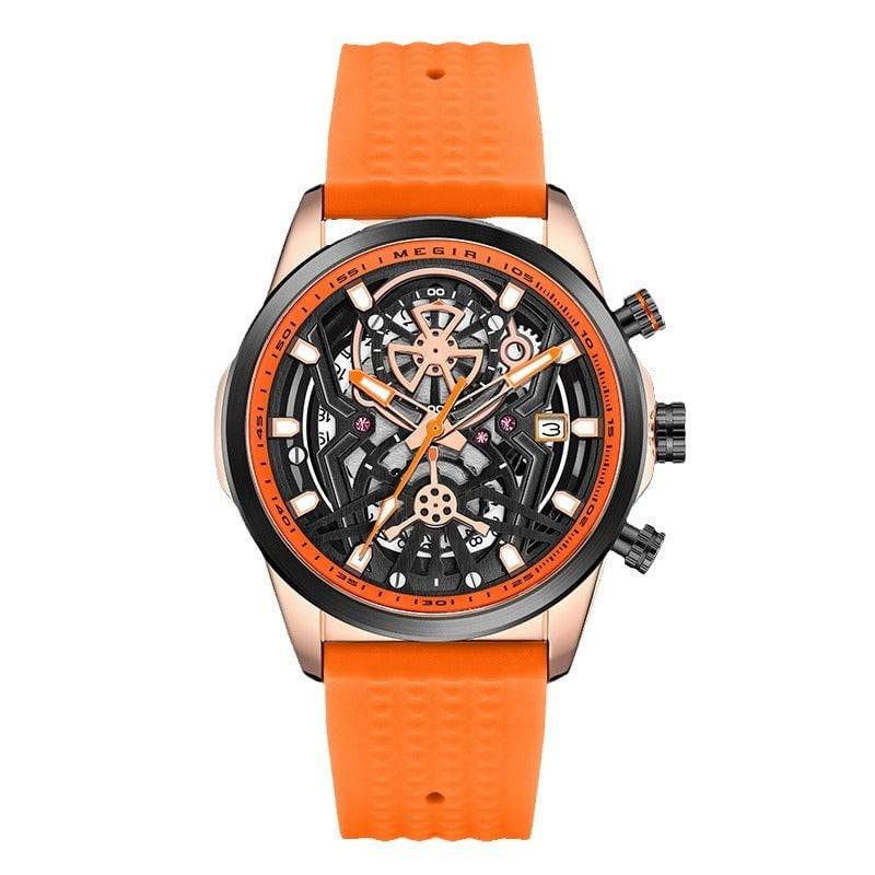 Men's Silicone Mechanical Style Decorative Quartz Watch - YLORESHOP