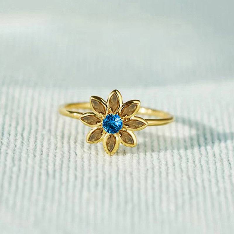 Flower Ring Female Fashion Inlaid Zircon - YLORESHOP