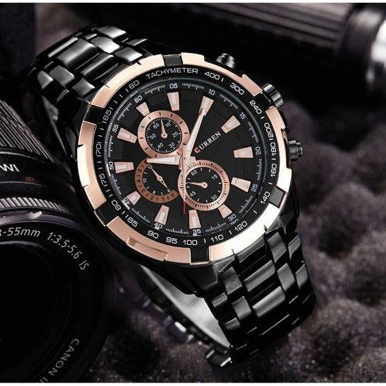 Men's Watch Business Steel Belt Quartz Watch - YLORESHOP