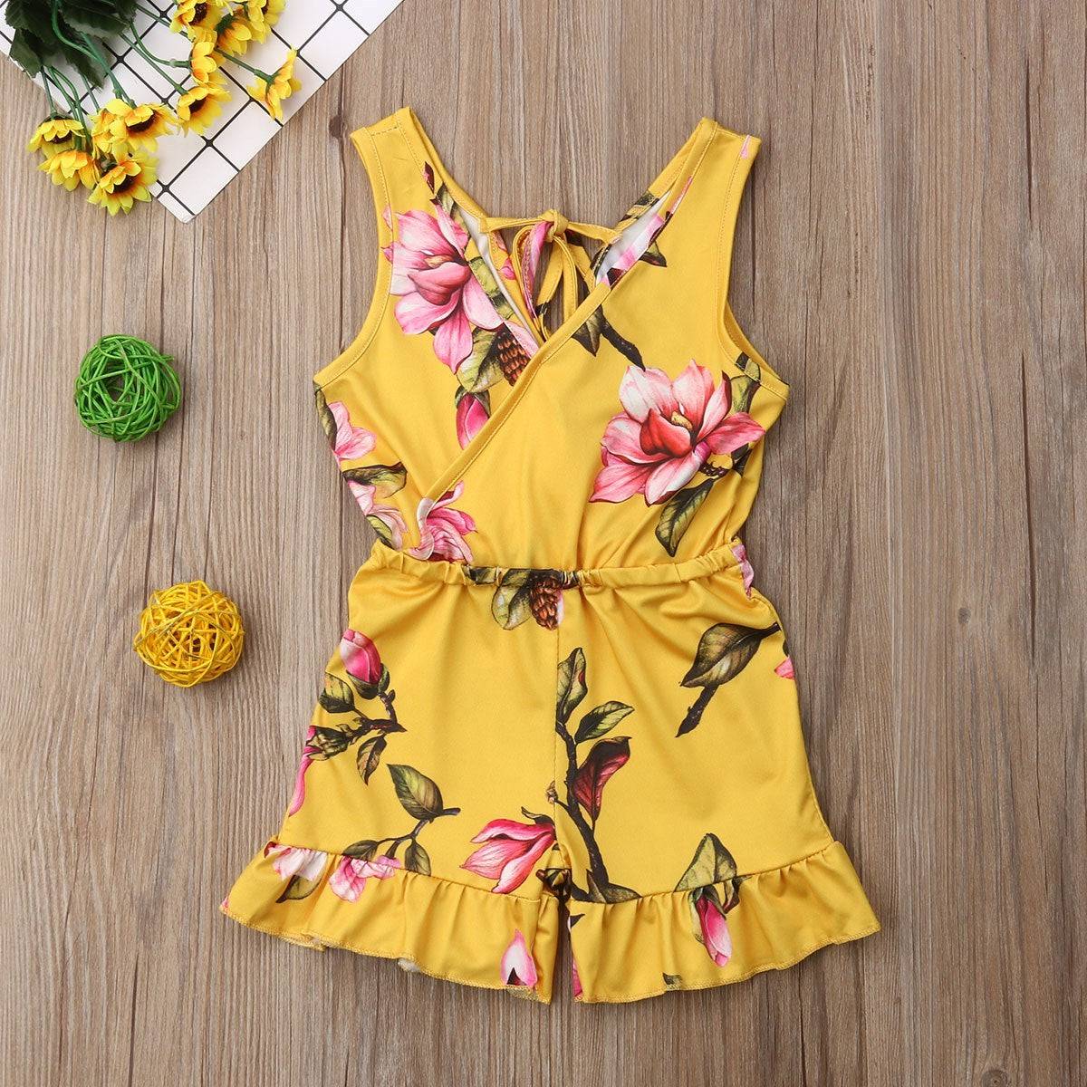 Summer Girls baby girl Floral Outfits Clothes - YLORESHOP