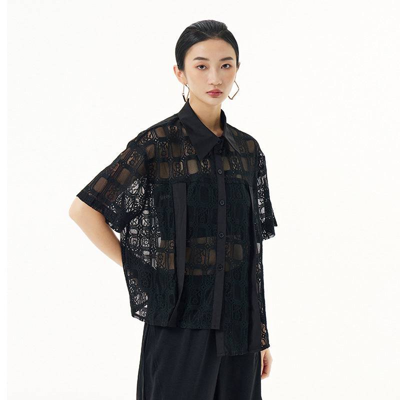 Women's Loose Fashion Versatile Lace Top - YLORESHOP