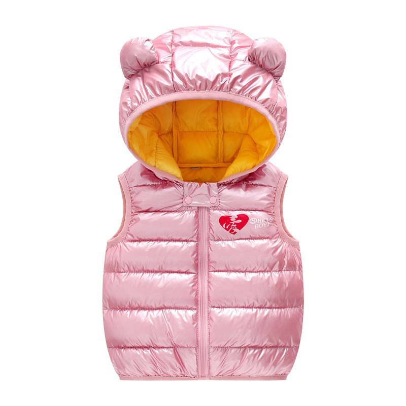 Gilet caldo per bambini Autunno Neonati maschi Gilet senza maniche Gilet per capispalla per bambini Giacche con cappuccio per bambini