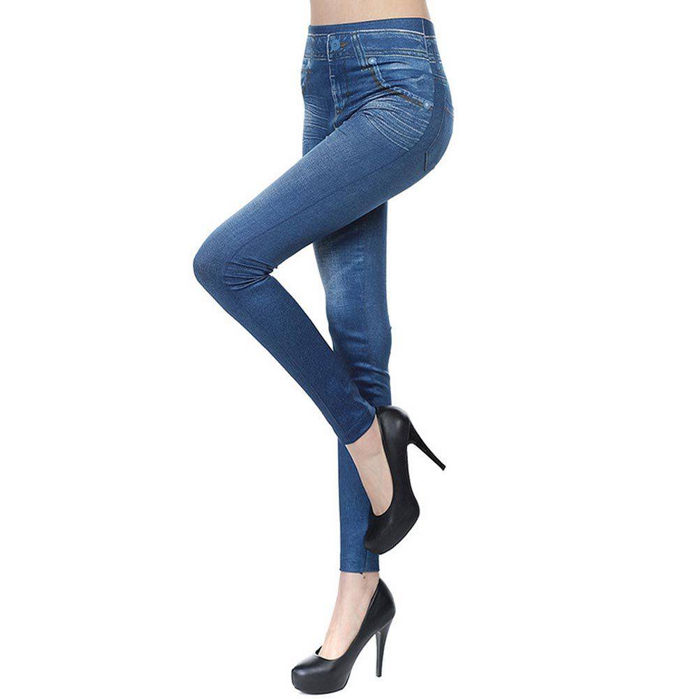 High Waisted Jeggings - Denim Leggings - YLORESHOP