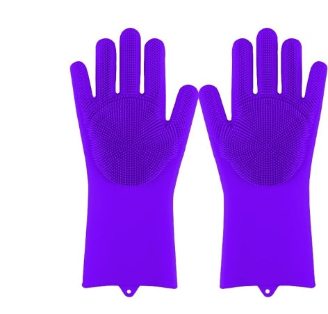 Silicone Heat-resistant Cleaning Brush Scrubbing Gloves - YLORESHOP