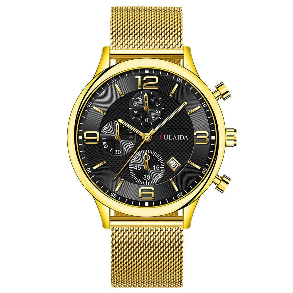 Mesh Strap Calendar Quartz Simple Casual All-match Men's Watch - YLORESHOP