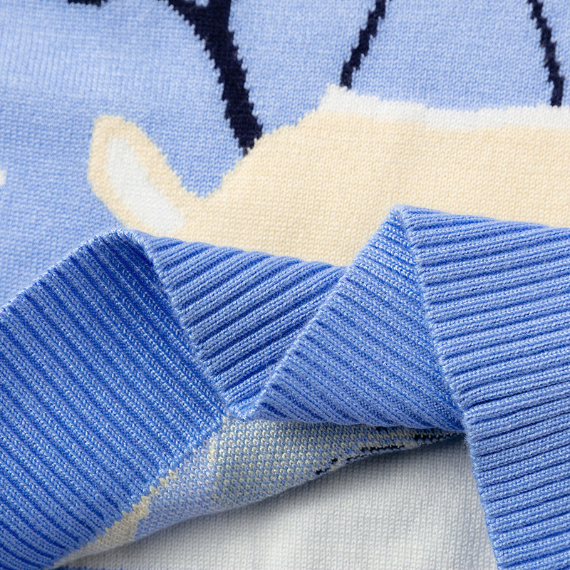 Christmas snowflake fawn sweater - YLORESHOP