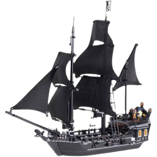 Modello Black Pearl Queen Anne Caribbean Pirate Ship Sailing Puzzle Assemblaggio di blocchi Toy Boy