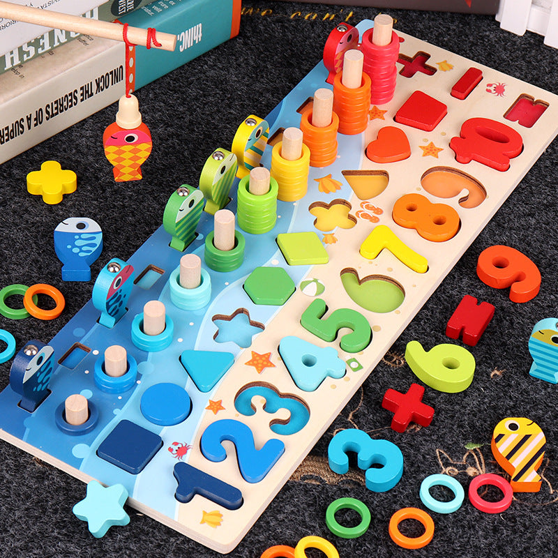 Puzzle per bambini con numeri di alfabeto 3D Giocattolo educativo con lettera digitale geometrica colorata per bambini