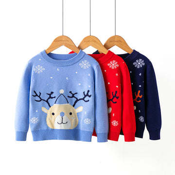Christmas snowflake fawn sweater - YLORESHOP