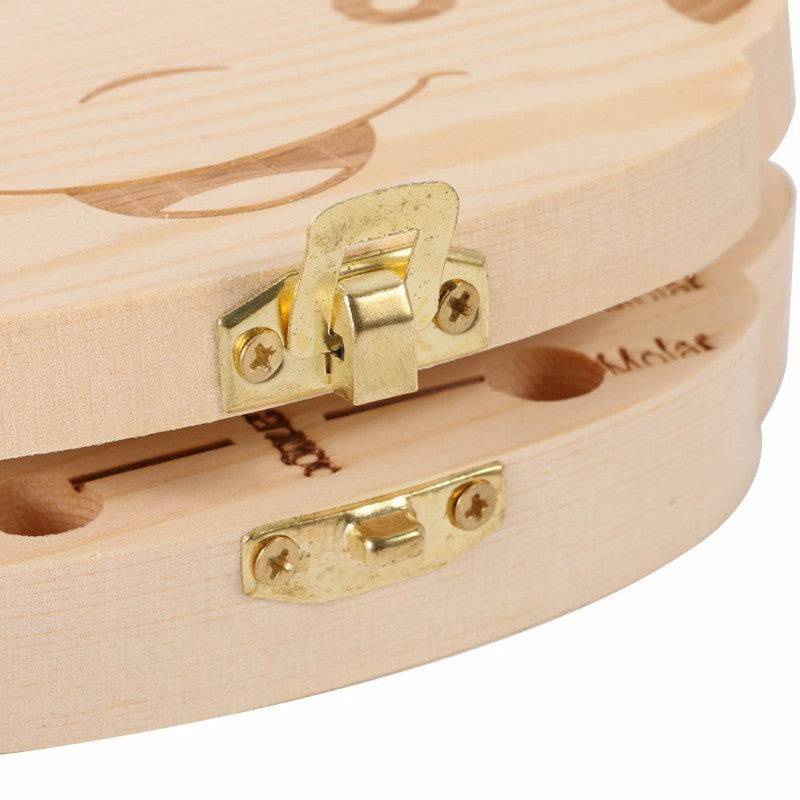 Scatola portaoggetti in legno per organizer per scatole per denti per bambini