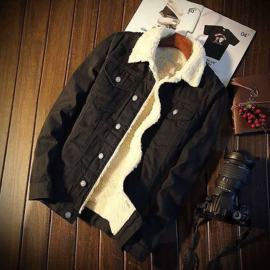 Winter Fleece-lined Denim Coat For Men Thickened - YLORESHOP