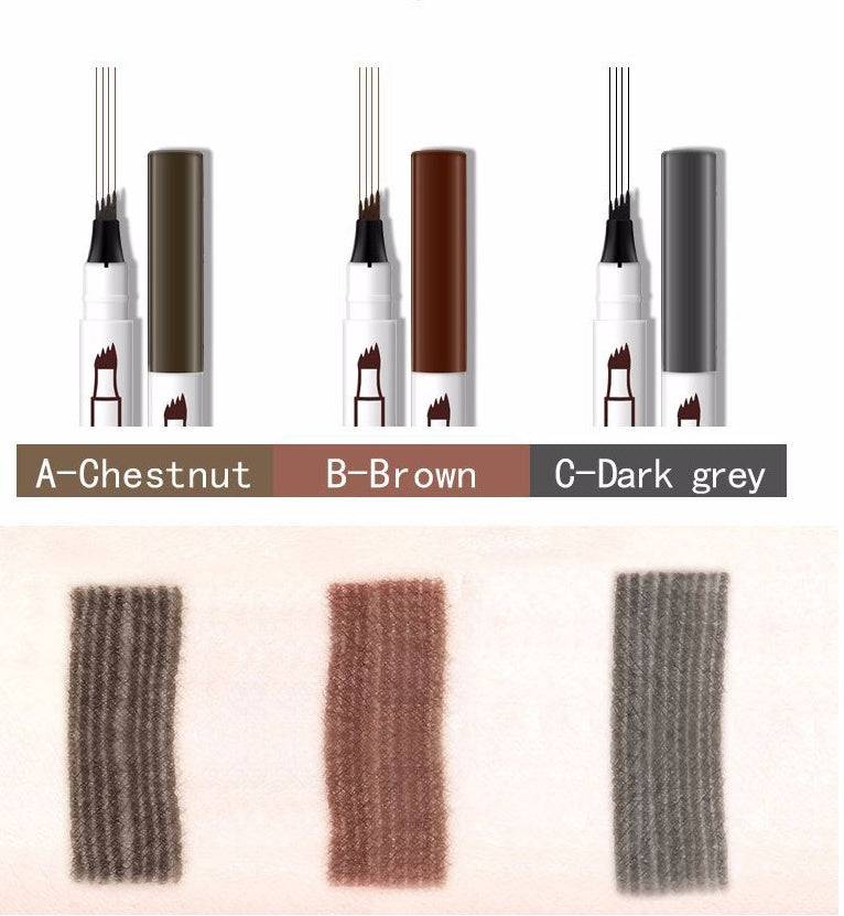 Waterproof Natural Eyebrow Pen Four-claw Eye Brow Tint Fork Tip Eyebrow Tattoo Pencil - YLORESHOP