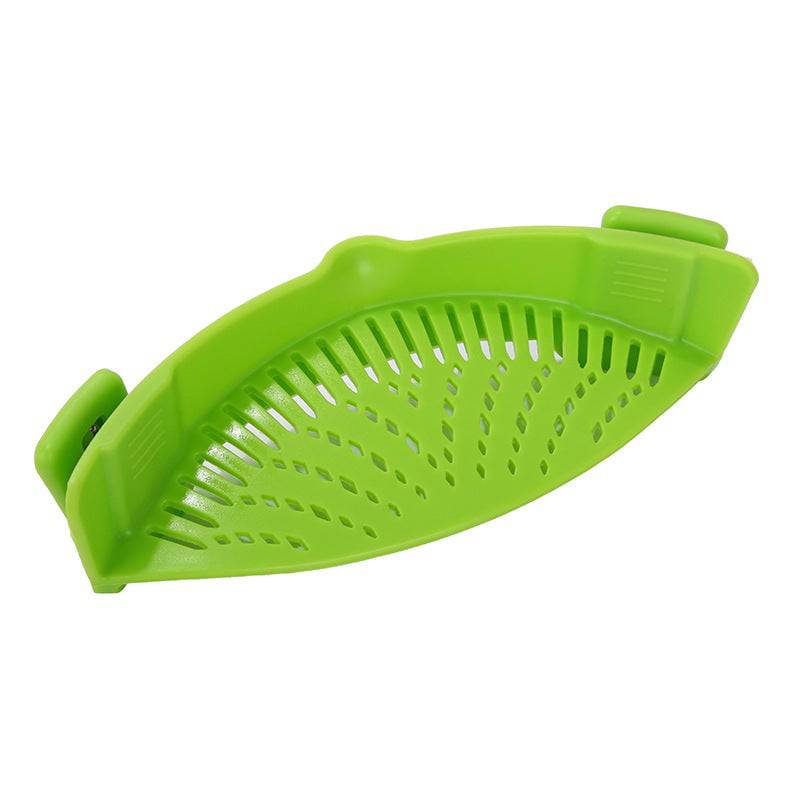 Silicone Clip-on Pot Pan Bowl Funnel Oil Strainer Creative Rice Washing Colander for Draining Liquid Fits All Pot Size - YLORESHOP