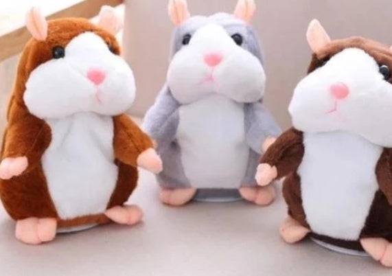 16cm Christmas Talking Hamster Plush Toy Interactive Sound Record Plush Hamster Stuffed Toys for Children Kids Christmas Gift - YLORESHOP