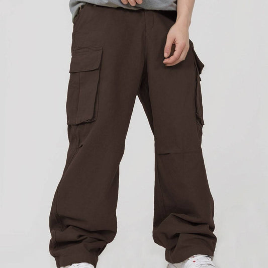 Salopette tascabile tridimensionale Pantaloni casual larghi con lacci funzionali