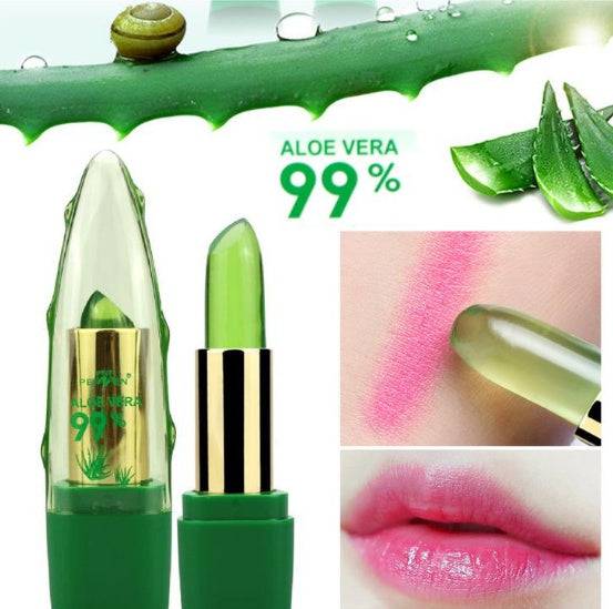 Aloe Vera Gel Color Changing Lipstick Gloss  Moisturizer Anti-drying Desalination Fine-grain Lip Blam Care - YLORESHOP