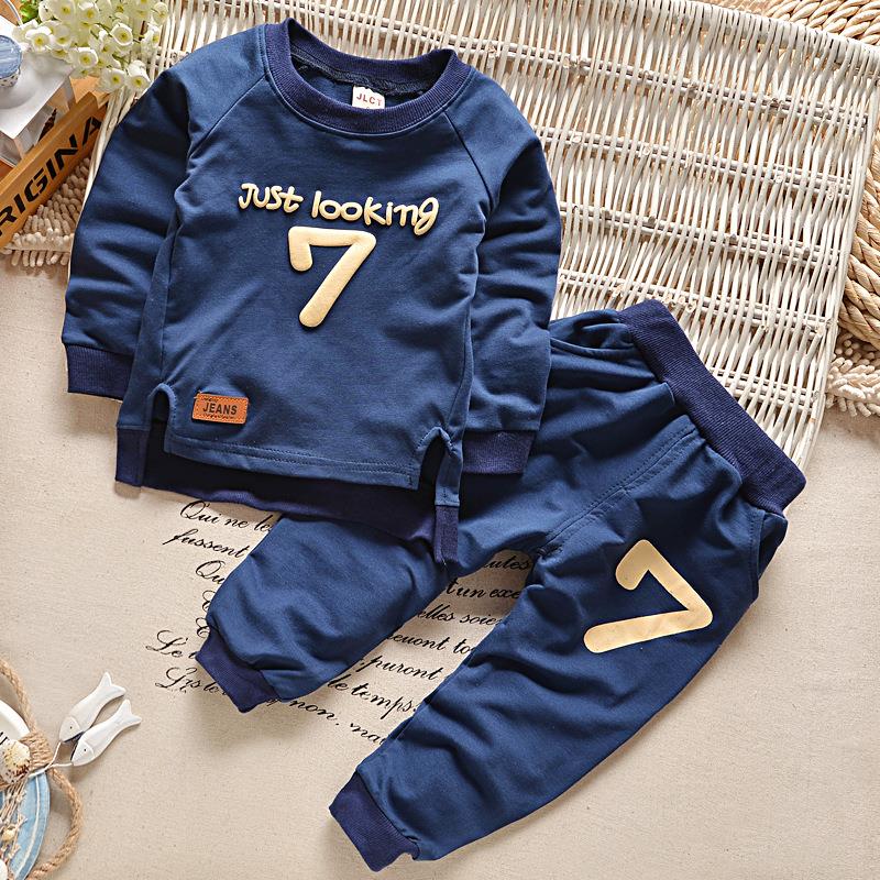 Two-piece tracksuit with long-sleeved trousers in cotton for children - YLORESHOP