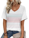 High Quality Striped Women's Short Sleeve - YLORESHOP
